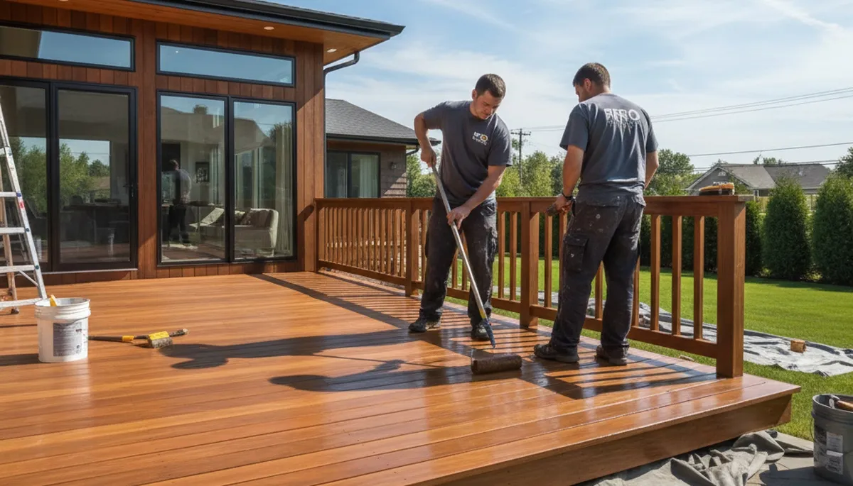Memphis, TN deck staining by Memphis Paint Pros to protect wood and enhance outdoor spaces