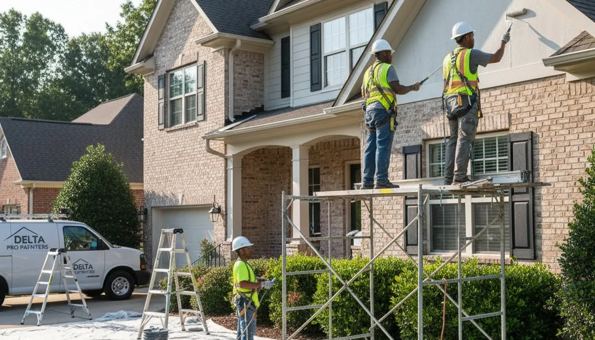 Memphis, TN painting contractors on a residential exterior repaint project