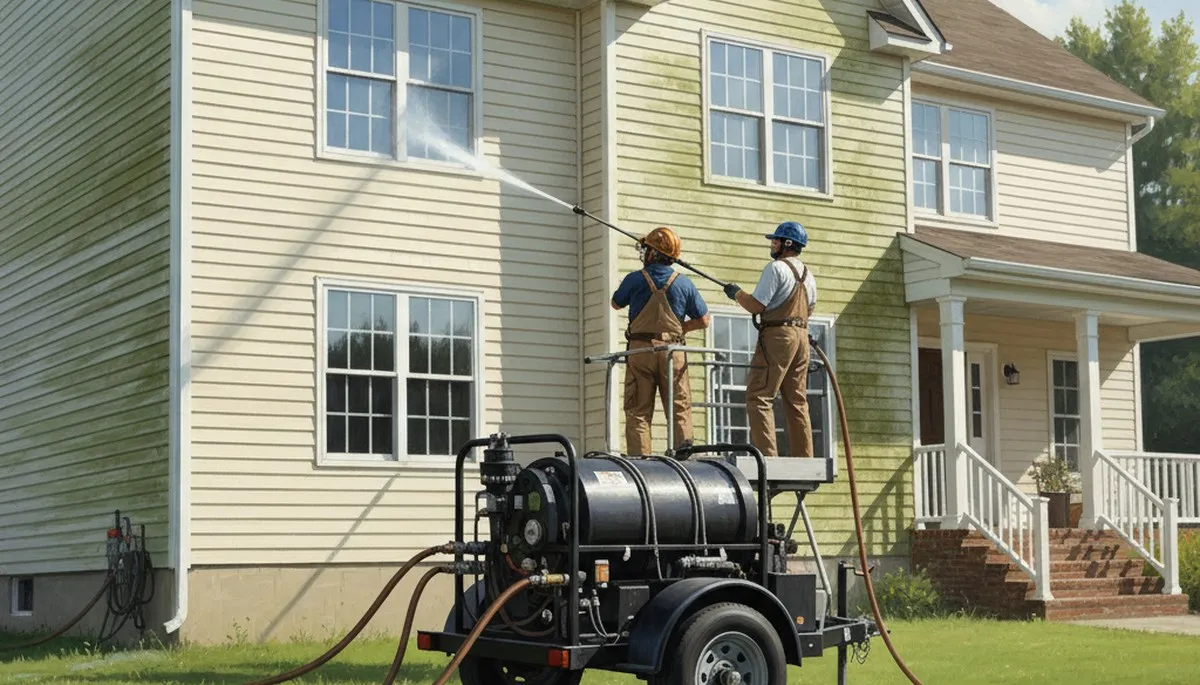 Vinyl siding pressure cleaning in Memphis, TN by Memphis Paint Pros to remove mold and grime